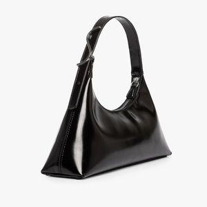 STAUD Black Leather Shoulder Bag